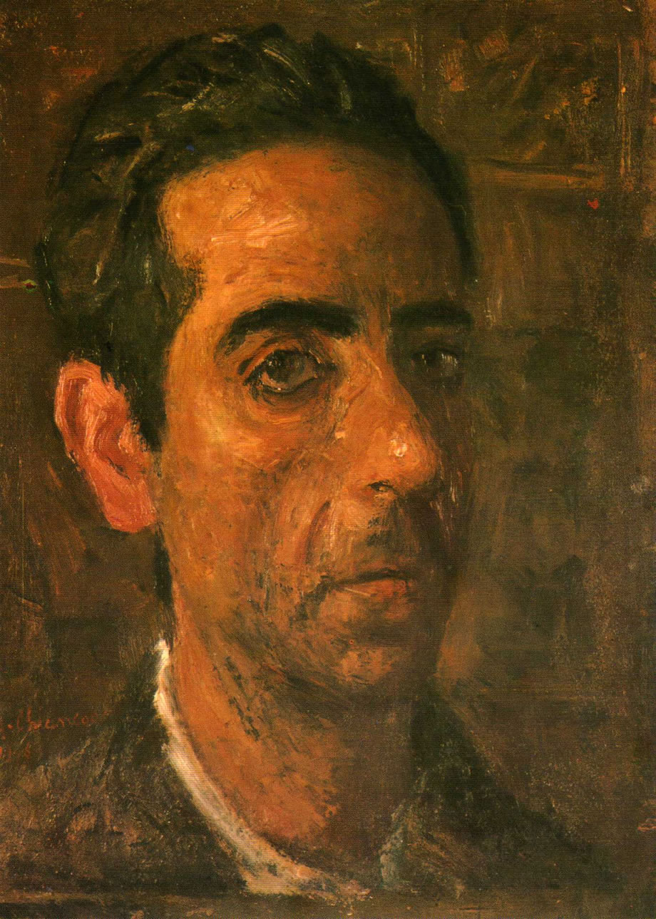 Autoritatto, 1946, olio su tavola, esposta mostra dell’ autoritratto Galleria Forti, Napoli, 1946